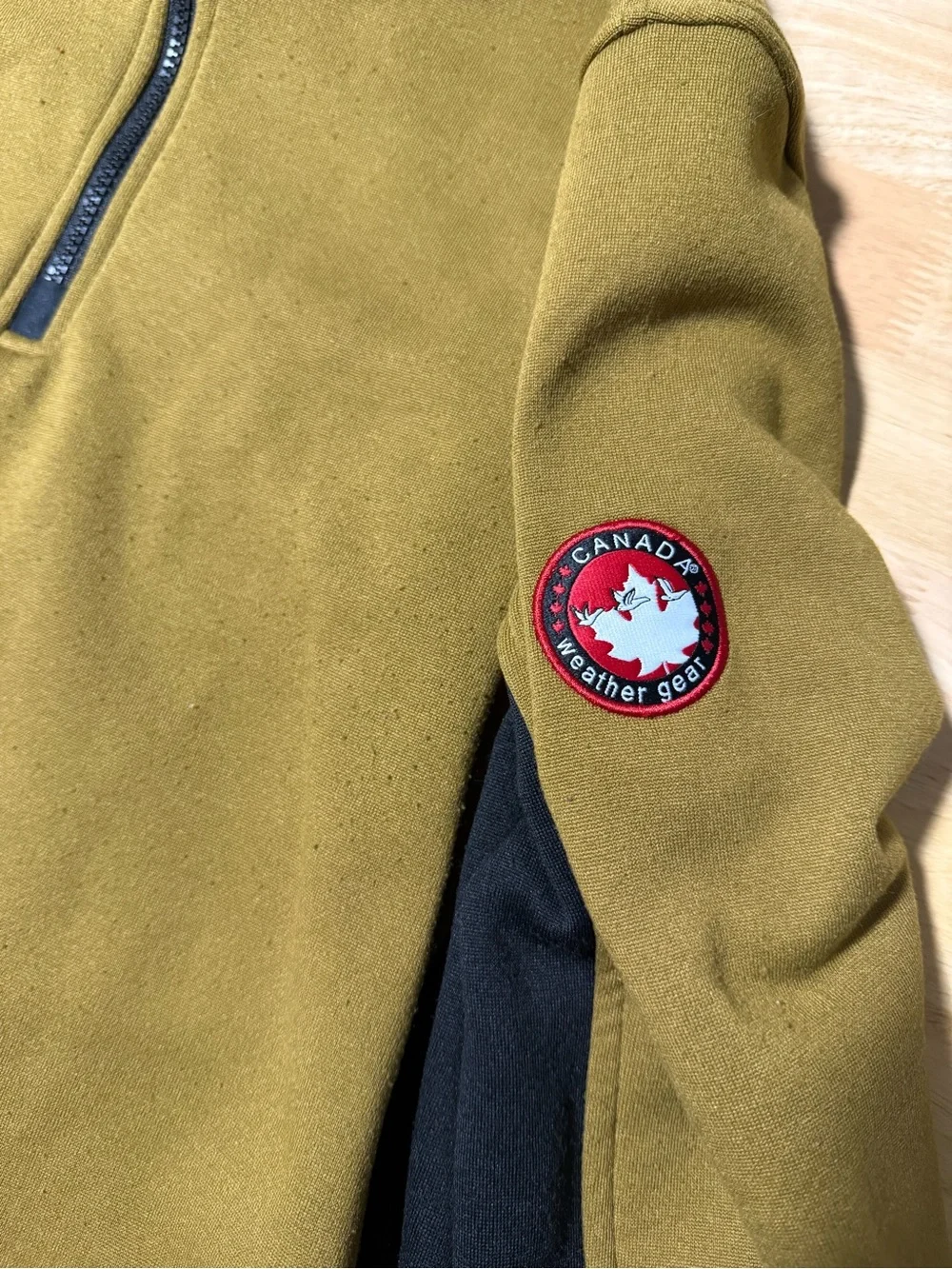 Canada Weather Gear Men’s Olive Green Black Quarter Zip